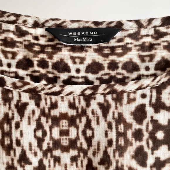 Max Mara Weekend Batik Print Cotton Faux Wrap Dress - Picture 5 of 5